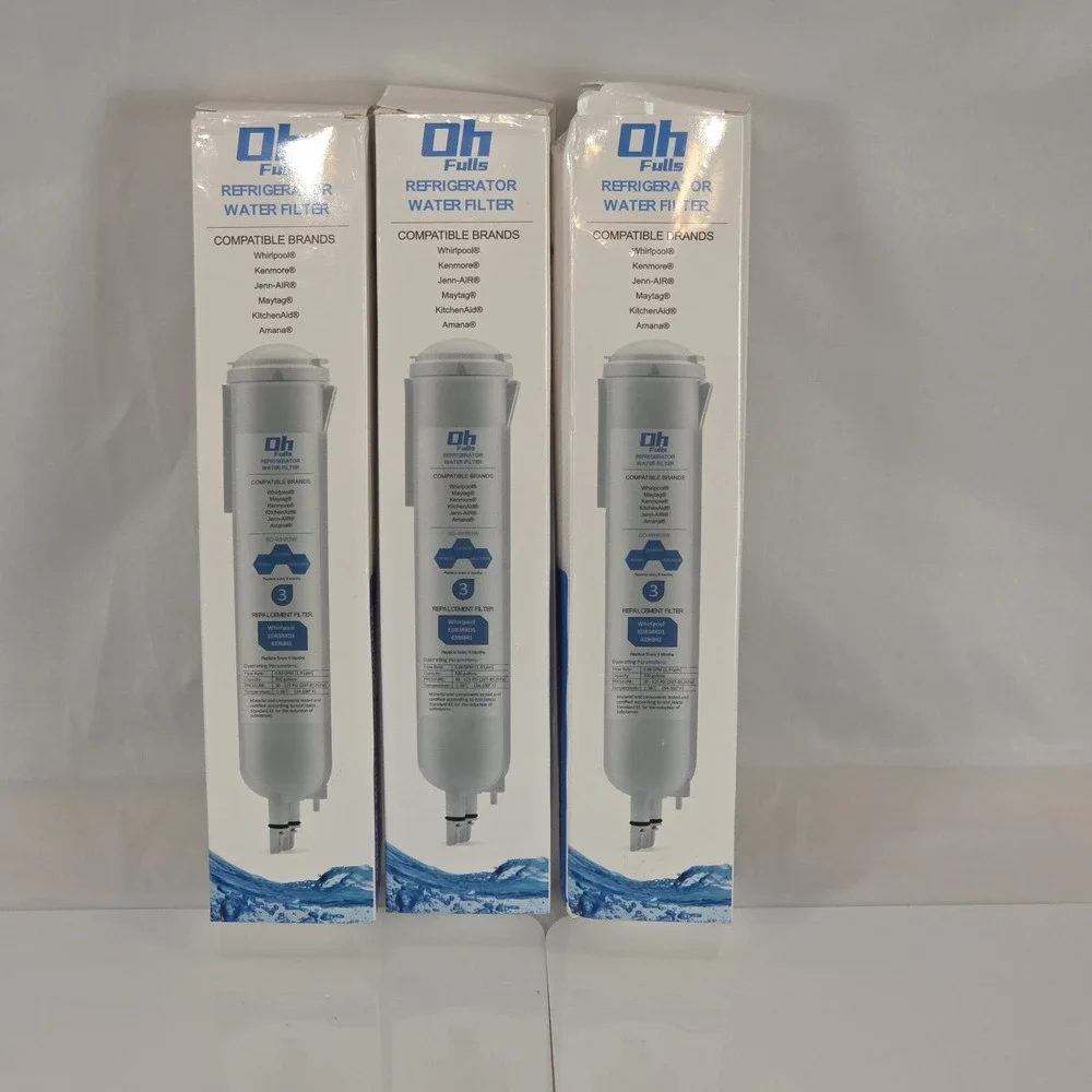 New 3 Pack Oh Fulls Refrigerator Water Filter 3 Compatible with Whirlpool...